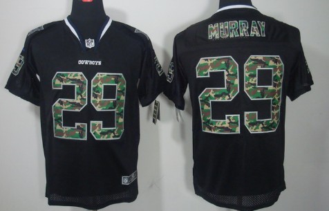 Nike Dallas Cowboys #29 DeMarco Murray Black With Camo Elite Jersey 