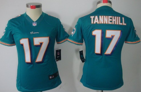 Nike Miami Dolphins #17 Ryan Tannehill Green Limited Womens Jersey