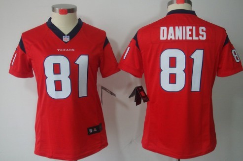 Nike Houston Texans #81 Owen Daniels Red Limited Womens Jersey 