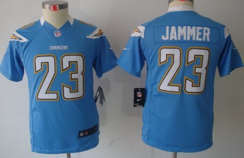 Nike San Diego Chargers #23 Quentin Jammer Light Blue Limited Kids Jersey 