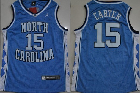 North Carolina Tar Heels #15 Vince Carter Light Blue Swingman Jersey 