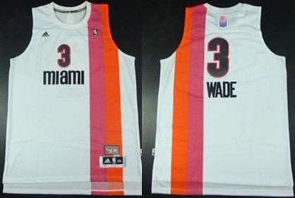 Miami Floridians #3 Dwyane Wade ABA Hardwood Classic Swingman White Jersey 