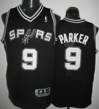 San Antonio Spurs #9 Tony Parker Black Swingman Jersey 