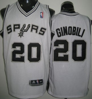 San Antonio Spurs #20 Manu Ginobili White Swingman Jersey 