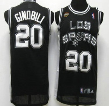 San Antonio Spurs #20 Manu Ginobili Latin Nights Black Swingman Jersey 