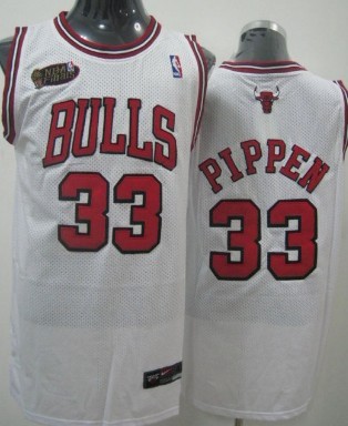 Chicago Bulls #33 Scottie Pippen White Swingman Jersey 