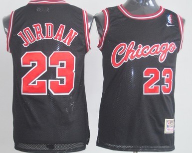 Chicago Bulls #23 Michael Jordan 1984-1985 Rookie Black Swingman Throwback Jersey