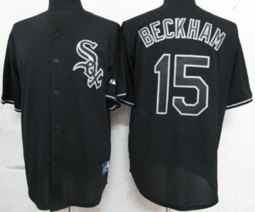 Chicago White Sox #15 Gordon Beckham Black Fashion Jersey 