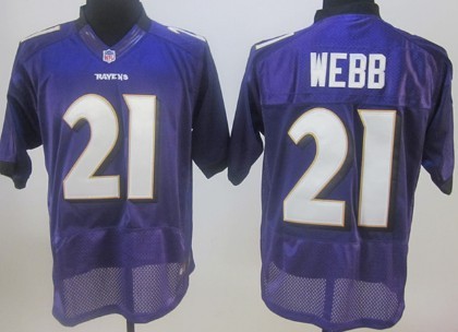 Nike Baltimore Ravens #21 Lardarius Webb Purple Elite Jersey 