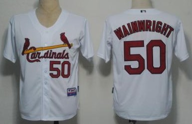 St. Louis Cardinals #50 Adam Wainwright White Jersey 