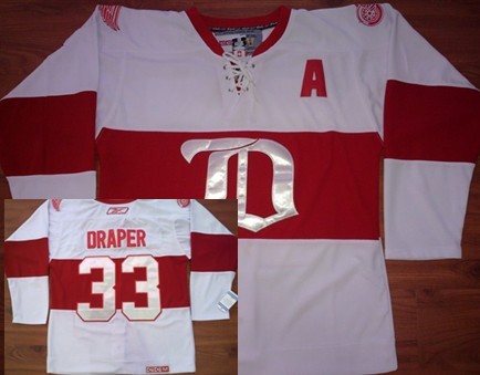 Detroit Red Wings #33 Kris Draper White Winter Classic CCM Jersey 