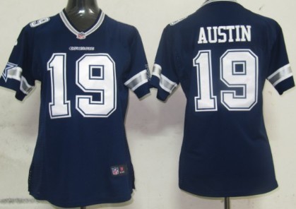 Nike Dallas Cowboys #19 Miles Austin Blue Game Womens Jersey