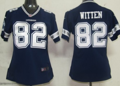 Nike Dallas Cowboys #82 Jason Witten Blue Game Womens Jersey