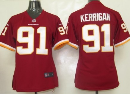 Nike Washington Redskins #91 Ryan Kerrigan Red Game Womens Jersey