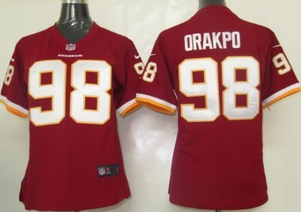 Nike Washington Redskins #98 Brian Orakpo Red Game Womens Jersey