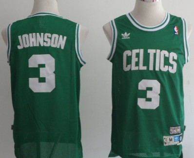 Boston Celtics #3 Dennis Johnson Green Swingman Throwback Jersey 