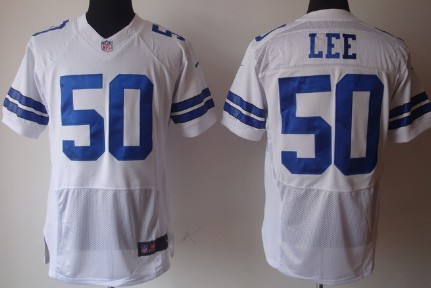 Nike Dallas Cowboys #50 Sean Lee White Elite Jersey 