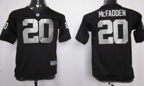 Nike Oakland Raiders #20 Darren McFadden Black Game Kids Jersey 