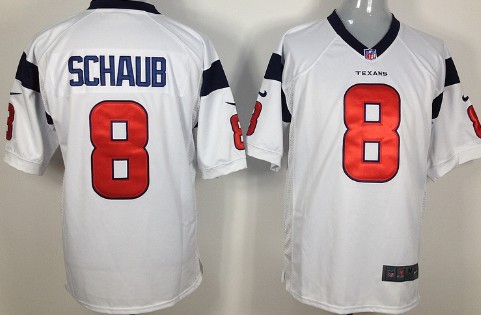 Nike Houston Texans #8 Matt Schaub White Game Jersey 