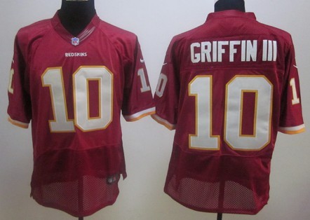 Nike Washington Redskins #10 Robert Griffin III Red Elite Jersey