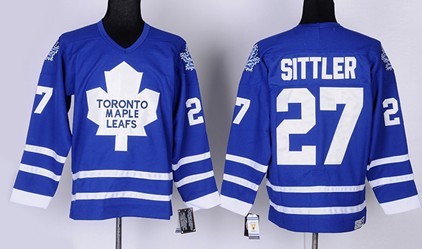 Toronto Maple Leafs #27 Darryl Sittler Blue Throwback CCM Jersey 