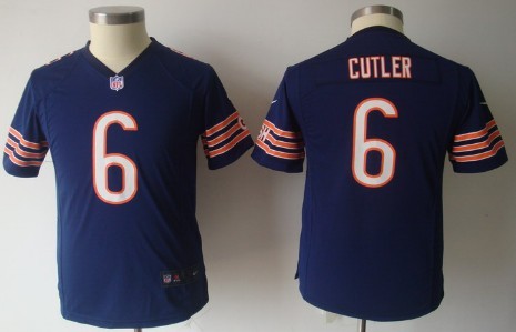 Nike Chicago Bears #6 Jay Cutler Blue Game Kids Jersey 