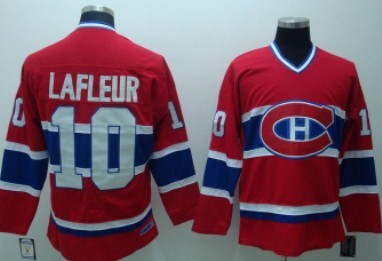 Montreal Canadiens #10 Guy Lafleur Red Throwback CCM Jersey