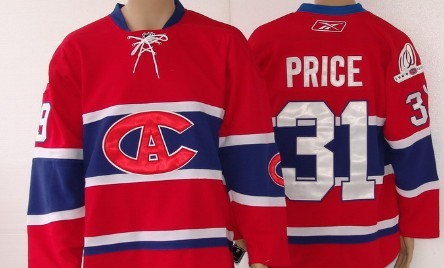 Montreal Canadiens #31 Carey Price Red CA Jersey 