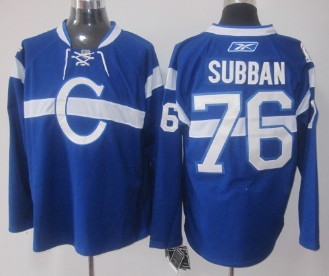 Montreal Canadiens #76 P.K. Subban Blue Jersey 