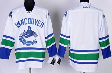 Vancouver Canucks Blank White Kids Jersey