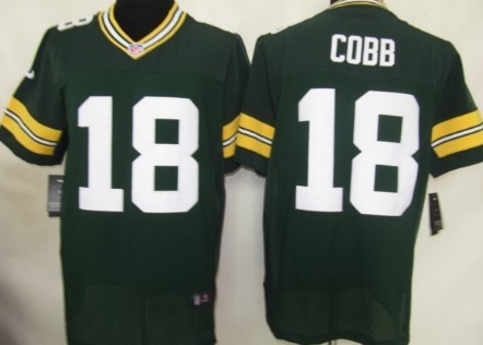 Nike Green Bay Packers #18 Randall Cobb Green Elite Jersey