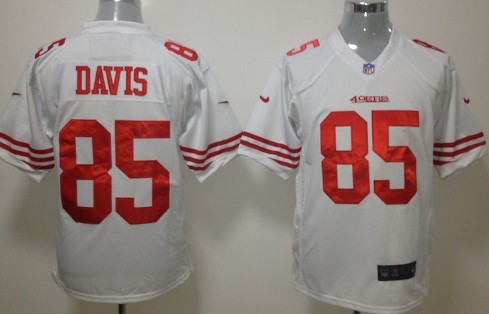 Nike San Francisco 49ers #85 Vernon Davis White Game Jersey 