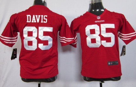 Nike San Francisco 49ers #85 Vernon Davis Red Game Kids Jersey 