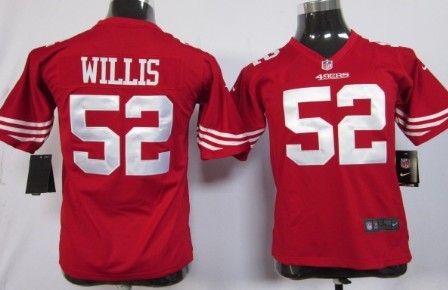 Nike San Francisco 49ers #52 Patrick Willis Red Game Kids Jersey 