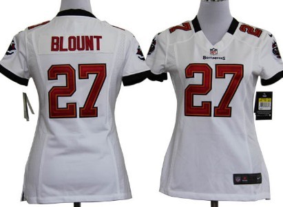 Nike Tampa Bay Buccaneers #27 LeGarrette Blount White Game Womens Jersey