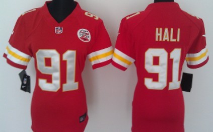 Nike Kansas City Chiefs #91 Tamba Hali Red Game Womens Jersey