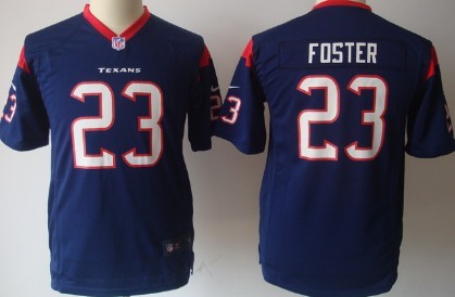 Nike Houston Texans #23 Arian Foster Blue Game Kids Jersey 