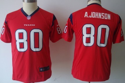 Nike Houston Texans #80 Andre Johnson Red Game Kids Jersey 