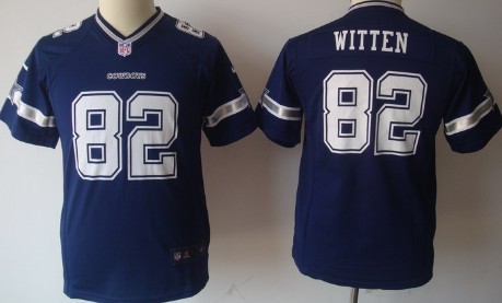 Nike Dallas Cowboys #82 Jason Witten Blue Game Kids Jersey