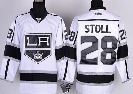 Los Angeles Kings #28 Jarret Stoll White Jersey 