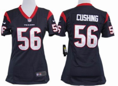 Nike Houston Texans #56 Brian Cushing Blue Game Womens Jersey