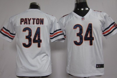 Nike Chicago Bears #34 Walter Payton White Game Kids Jersey 