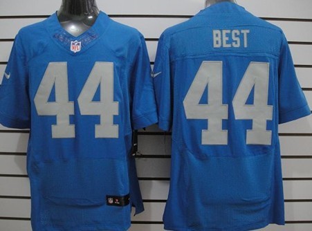 Nike Detroit Lions #44 Jahvid Best Navy Blue Elite Jersey 