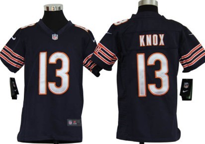 Nike Chicago Bears #13 Johnny Knox Blue Game Kids Jersey 