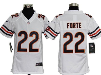 Nike Chicago Bears #22 Matt Forte White Game Kids Jersey 