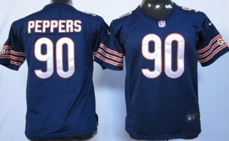 Nike Chicago Bears #90 Julius Peppers Blue Game Kids Jersey 