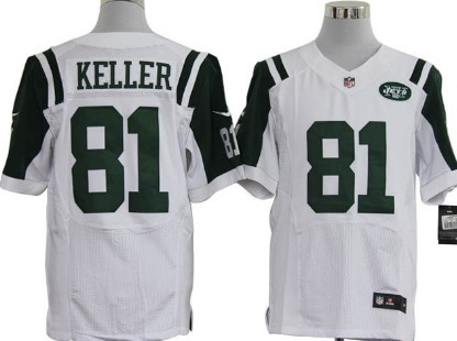 Nike New York Jets #81 Dustin Keller White Elite Jersey 