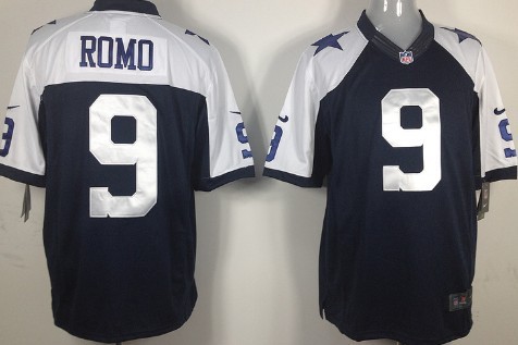 Nike Dallas Cowboys #9 Tony Romo Blue Thanksgiving Limited Jersey 