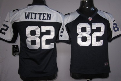 Nike Dallas Cowboys #82 Jason Witten Blue Thanksgiving Game Kids Jersey