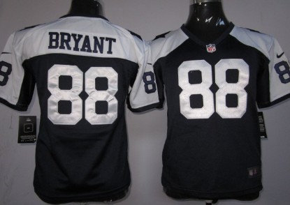 Nike Dallas Cowboys #88 Dez Bryant Blue Thanksgiving Game Kids Jersey 